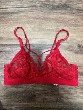 intimissimi Red Lace Bralette with Strappy Detail